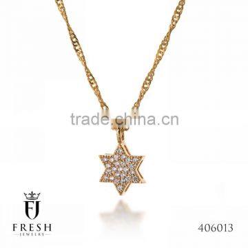 Fashion Gold Plated Necklace - 406013 , Wholesale Gold Plated Jewellery, Gold Plated Jewellery Manufacturer, CZ Cubic Zircon AAA