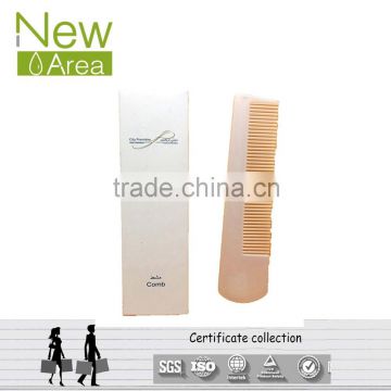 cardboard box pack white color hotel disposable plastic comb