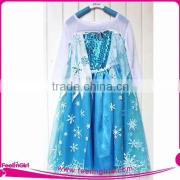 White Coat with Snowflake Blue Dress Fabric