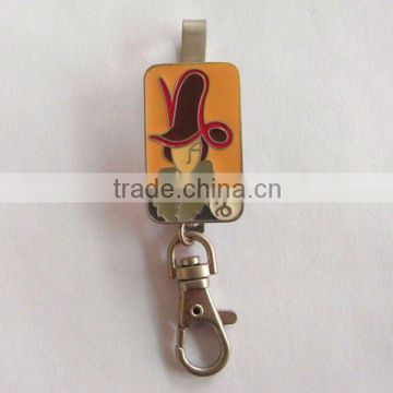 fashion zinc alloy enamel zodiac key finder made in china