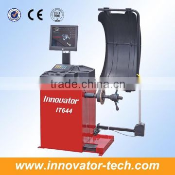 Advanced wheel balancer supplier for wheel balancing with width guage LCD monitor CE approve model IT644