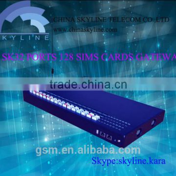 Hot New GSM /CDMA/WCDMA sk32-128 bulk sim voip gateway from China Skyline/unlock voip adapter/internal antenna goip