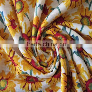 Polyester 30S poly spun print stretch fabric knitted fabric