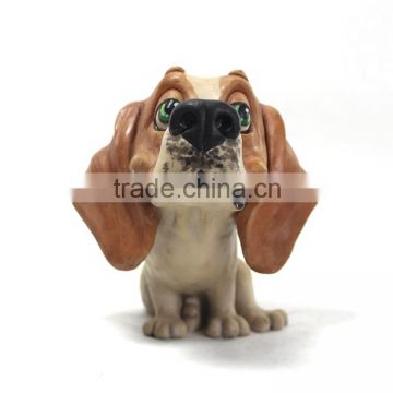 2016 New Design Customized L10.1*W12.4*H11CM Resin Dog Ornament