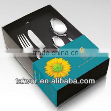 Custom tableware package box with clear PVC window display storage