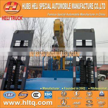 Dongfeng 4x2 170hp loading platform vehicle with crane good quality exported to Africa