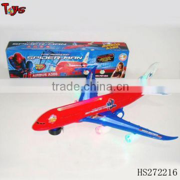 cheap battery operated plane A380 plastic toys for kids