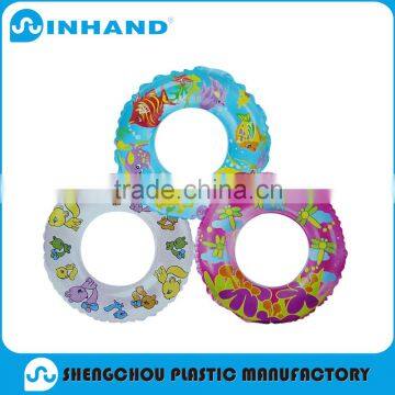 pvc inflatable swim neck ring for kids, CMYK printing swim tube