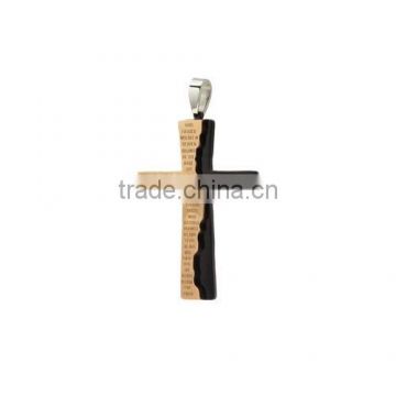 Stainless Steel Pendant - hot sell chocolate and black IP-plated cross pendant