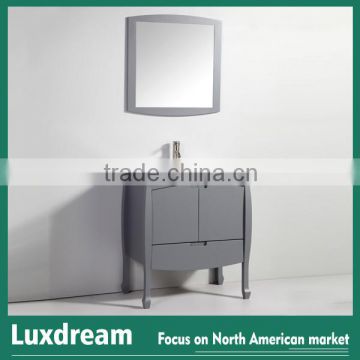 48" elegant makeup bathroom vanity with frame mirror made in china