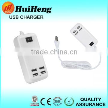 4 port desktop usb wall charger super fast mobile phone charger