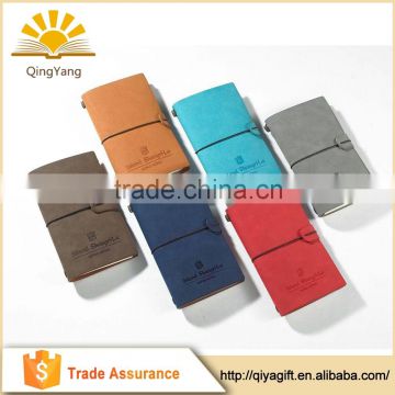 Leather Notebook Mini With Card Holder Elastic Band PU Diary Covers