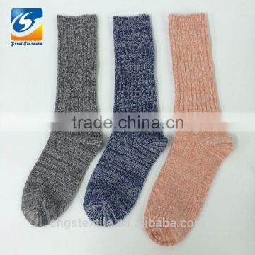 Special soft custom mix yarn crew acrylic socks men custom