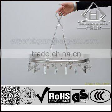 Aluminum metal clothes hanger hook