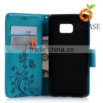 OEM logo printed genuine leather smartphone case for samsung galaxy note 7