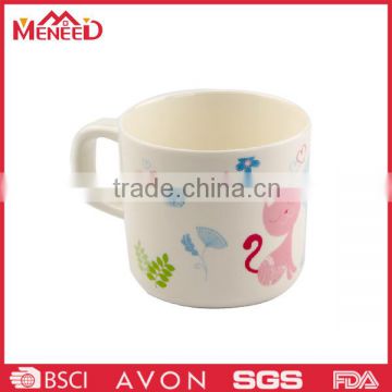Melamine clear cartoon plastic mug with handle