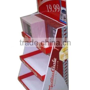 customized corrugated carboard/flutting paper floor display standee