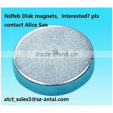 Sintered rare earth Customized Disk magnet/ndfeb magnet