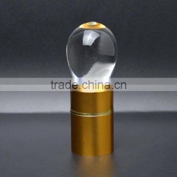 Crystal glass stopper wine glass bottle cap with aluminum screw cap custom