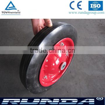 rubber coated solid wheel
