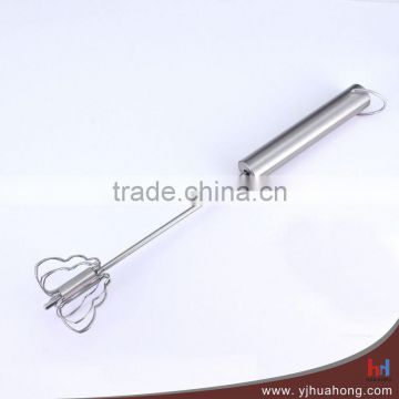 Butterfly Shaped Stainless Steel Rotary Egg Whisk