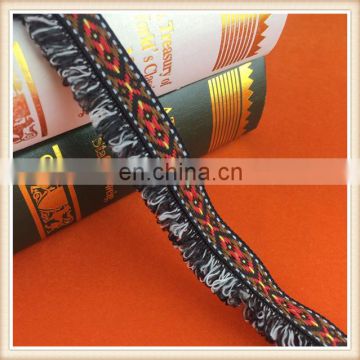 new fashion design fringes trim /ribbon tape with fringe trimmings for dresses decoration