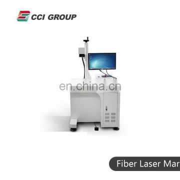 10W  Cheap Low Price  Fiber Laser Marking Machine with Chuck Rotary Device For Aluminum