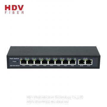 20G Switch Capacity 10 Port Gigabit Smart PoE Switch With 8 Port Support PoE