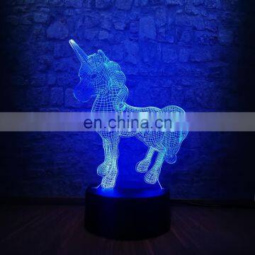 New products colorful 3d illusion night light bedroom table led lamp
