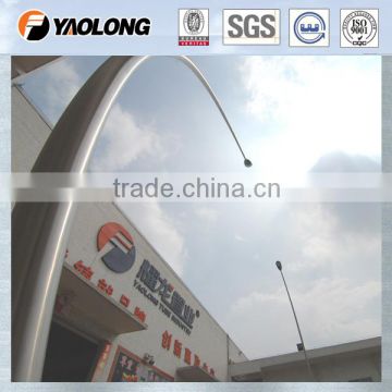 Stainless steel curved light pole