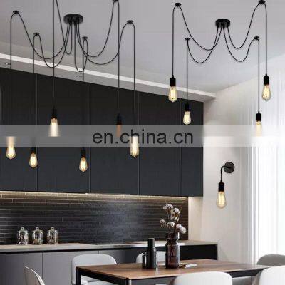 HUAYI Factory Price Modern Luxury E27 Black Hanging Ceiling Light Kids Room Decoration Ceiling Lamp