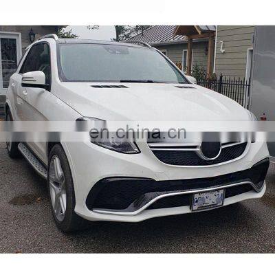 Upgrade GLE63 AMG body kit for Mercedes benz ML-class W166 2010-2015 year include Front and Rear bumper assembly Hood Fender