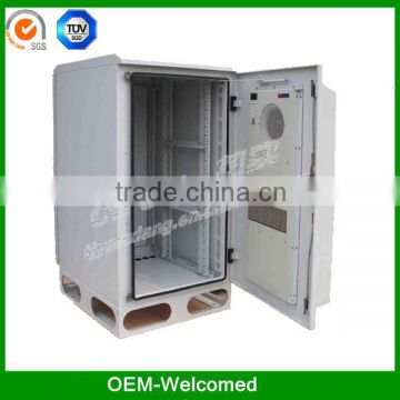 outdoor telecom cabinet with air conditioner or heat exchanger