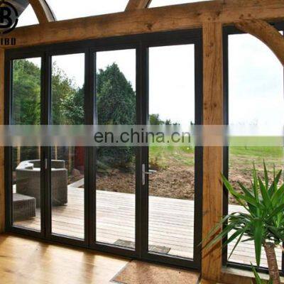 Foshan Manufacturer Anti-Thief Powder Coated Aluminum Bi-Folding Door for Villa Project