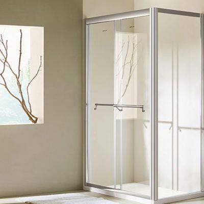 manufacture custom curve arc with frame sliding tempered glass hotel room shower partition glass