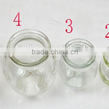 China Glass cupping with Silicone case/ Glass therapy