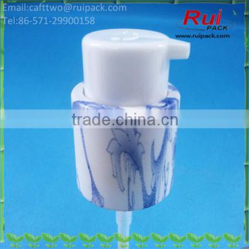 24mm water transfer printing treatment pump with special half cover, plastic external spring cream pump