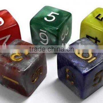 High quality resin rainbow number dice