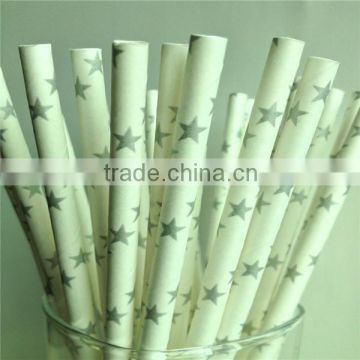 White Paper Straws White Stars 159 Colors for Your Reference