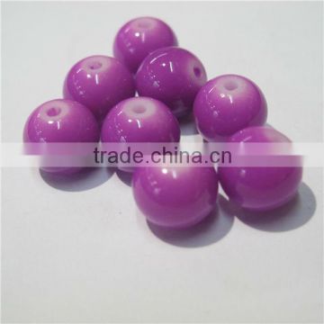 10mm round neon stone color glass beads diy SCB006
