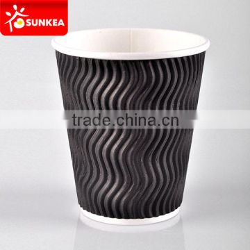 10oz Black S style wavy model ripple paper cups,coffee cups,Alibaba China suppliers