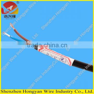 2/3/4 core RVV cable wire manufacturer,1.5mm 2.5mm power cable rvv