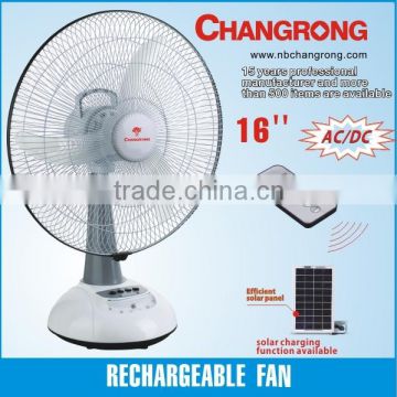 16'' rechargeable emergency fan with LED and remote control