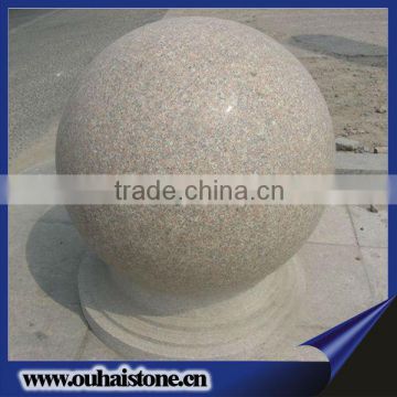 Inexpensive Granite Stone Ball Parking Stop Car Stone Ball With Base