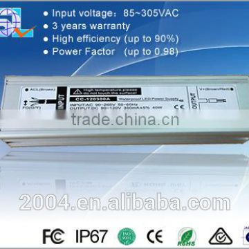 high efficiency with PF 0.95 constant current led driver for 40W 300ma