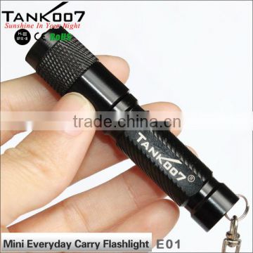 led flashlight Keychain aluminium flashlight led flashlight keychain with moq 1000pcs TANK007 E01