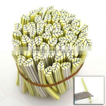 20x New Yellow Leaf Nail Art Charms Canes HN553
