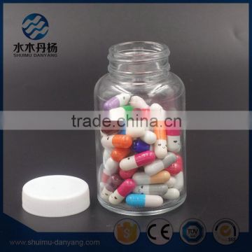 140ml clear glass pharmaceutical bottle for capsules and pills