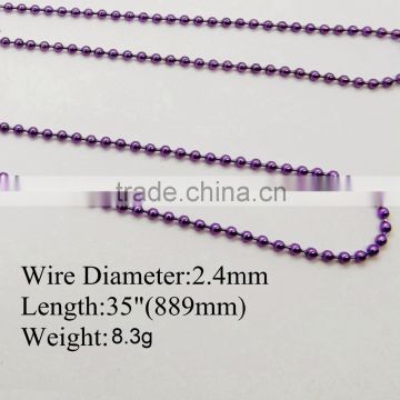 High Quality Electroplating Metal Necklace Bead Chain