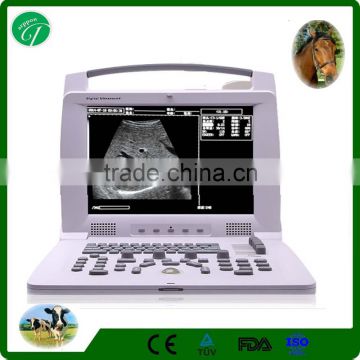 laptop Portable Veterinary Ultrasound Machine for Vet Use with 2- probe connectors